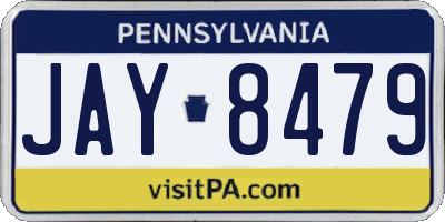 PA license plate JAY8479