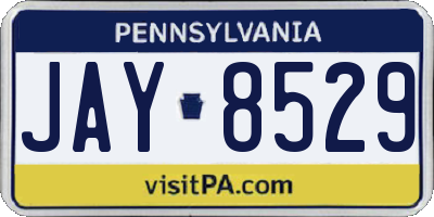 PA license plate JAY8529