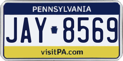 PA license plate JAY8569