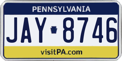 PA license plate JAY8746