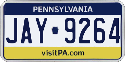 PA license plate JAY9264