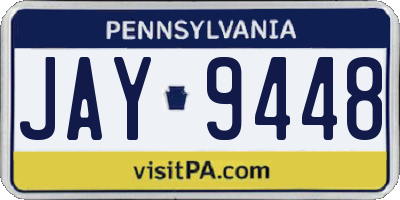 PA license plate JAY9448