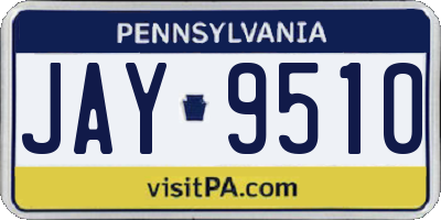 PA license plate JAY9510