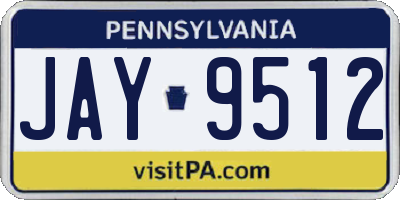PA license plate JAY9512