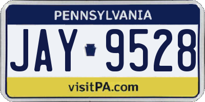 PA license plate JAY9528