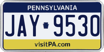 PA license plate JAY9530
