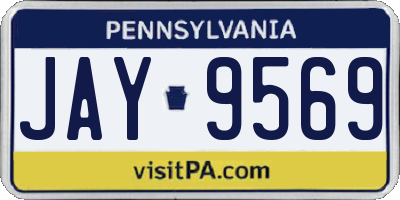 PA license plate JAY9569