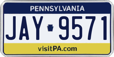 PA license plate JAY9571