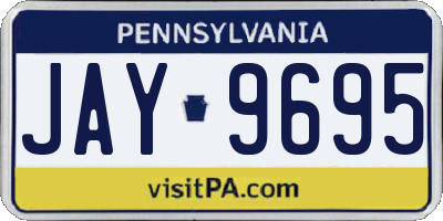PA license plate JAY9695