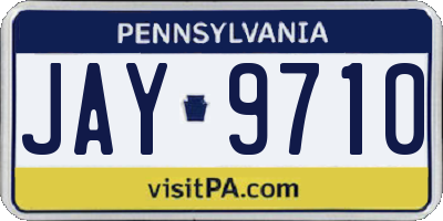 PA license plate JAY9710