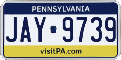 PA license plate JAY9739