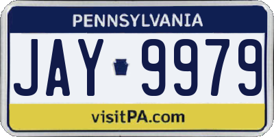PA license plate JAY9979