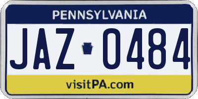 PA license plate JAZ0484