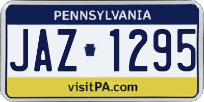 PA license plate JAZ1295