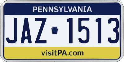 PA license plate JAZ1513