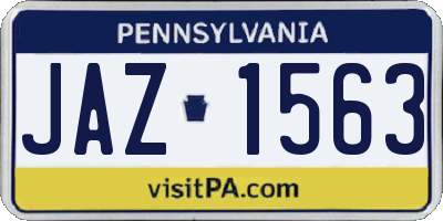 PA license plate JAZ1563
