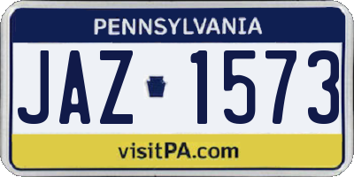 PA license plate JAZ1573