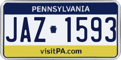 PA license plate JAZ1593