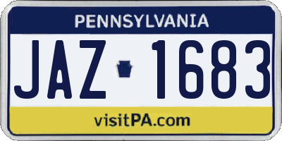 PA license plate JAZ1683