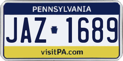 PA license plate JAZ1689