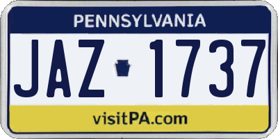 PA license plate JAZ1737