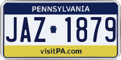 PA license plate JAZ1879