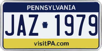 PA license plate JAZ1979