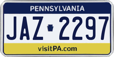 PA license plate JAZ2297