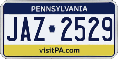 PA license plate JAZ2529
