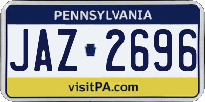 PA license plate JAZ2696