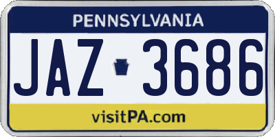 PA license plate JAZ3686