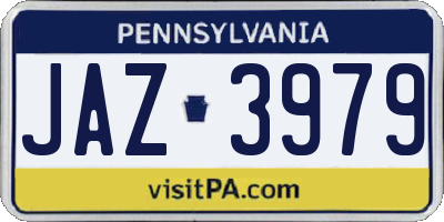 PA license plate JAZ3979