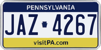 PA license plate JAZ4267