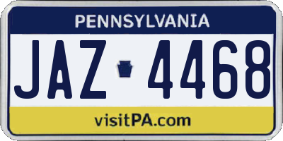 PA license plate JAZ4468