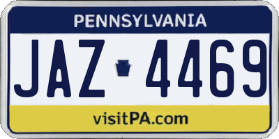 PA license plate JAZ4469