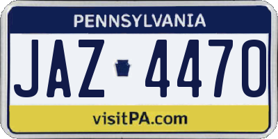 PA license plate JAZ4470