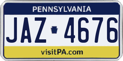 PA license plate JAZ4676