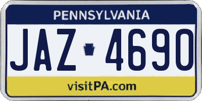 PA license plate JAZ4690