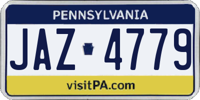 PA license plate JAZ4779