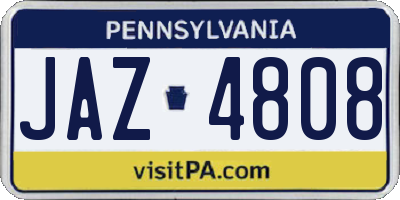 PA license plate JAZ4808