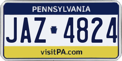 PA license plate JAZ4824