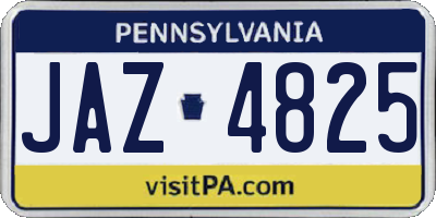 PA license plate JAZ4825