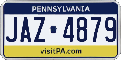 PA license plate JAZ4879