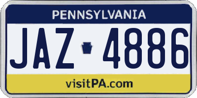 PA license plate JAZ4886