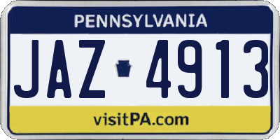 PA license plate JAZ4913