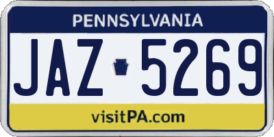 PA license plate JAZ5269