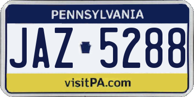 PA license plate JAZ5288