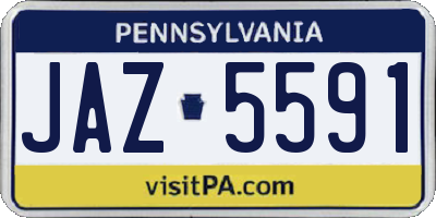 PA license plate JAZ5591