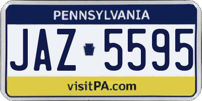 PA license plate JAZ5595