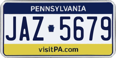 PA license plate JAZ5679